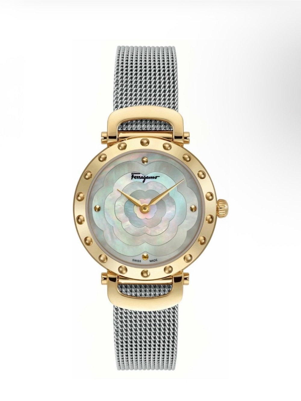 Salvatore Ferragamo Stainless Steel Two-Tone Backcase Watch - Silver & Gold